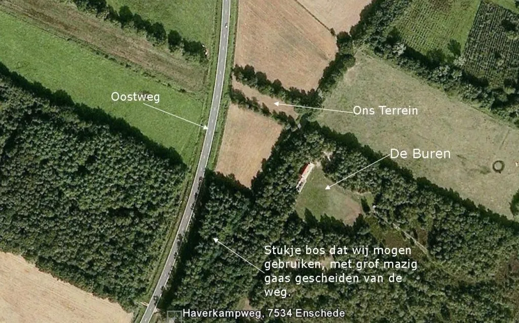 Luchtfoto van het terrein van Scouting Euregio