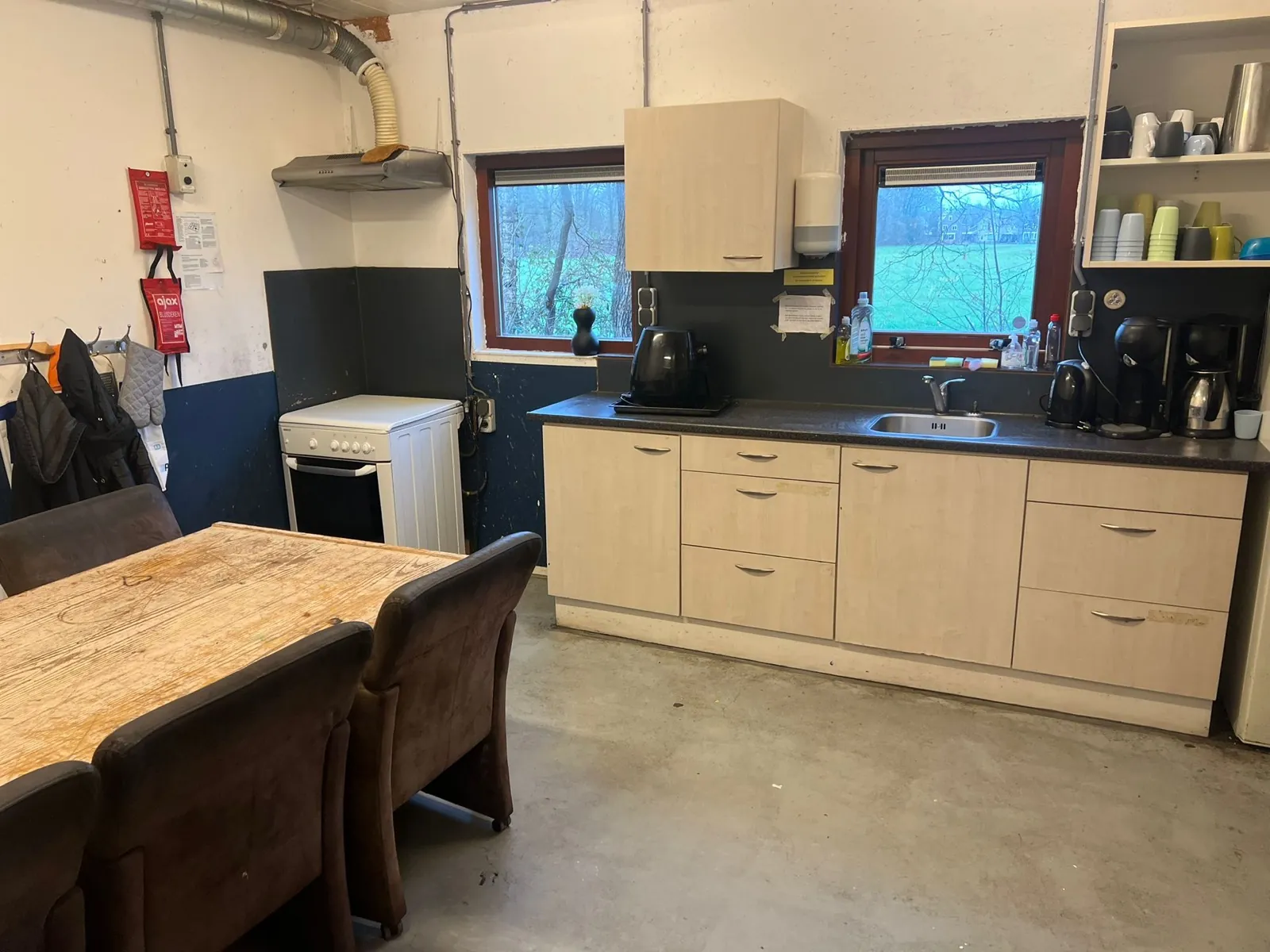 Vernieuwde keuken van de blokhut